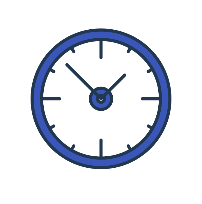 illustration of a blue clock