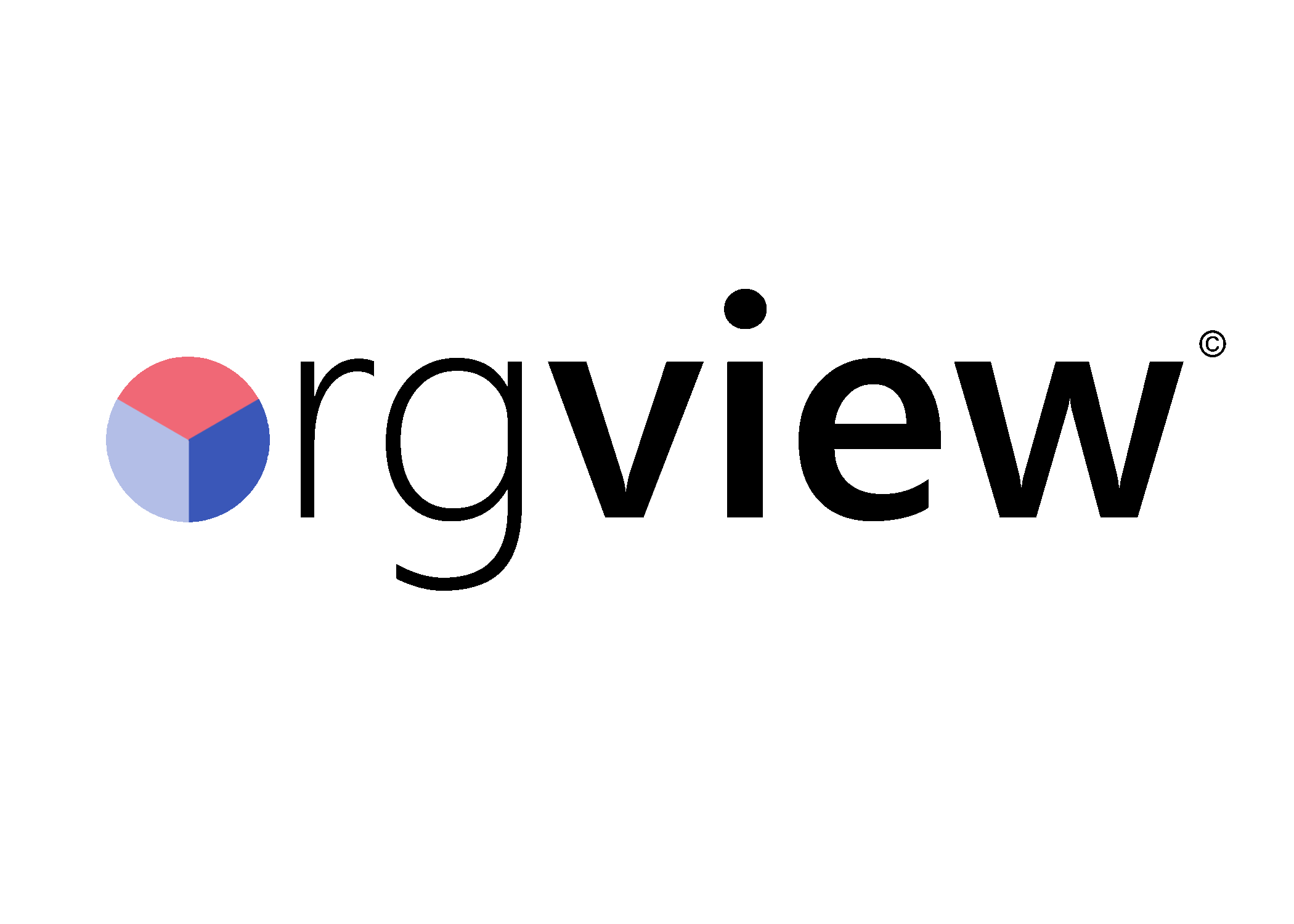 orgview logo with pie chart "o"